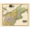 thumbnail image 2 of Thomson 24x20 Gold Ornate Wood Framed with Double Matting Museum Art Print Titled - Northeastern United States - Thomson 1817, 2 of 4