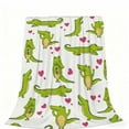 thumbnail image 6 of Personalized Throw Blanket - Alligators Blanket Super Softy Warm Crocodiled Throw Blanket Cozy Fluffy Cartoon Alligators Animal Lightweight Flannel Gifts Blankets for Kids Adults 60"X50", 6 of 6