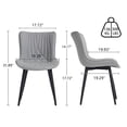 thumbnail image 6 of Kidol & Shellder Dining Chairs Set of 2 Soft Leather Dining Room Chairs with Sleek Metal Legs,Gray, 6 of 8