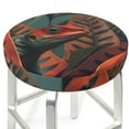 thumbnail image 3 of Picia Colorful Reptile And Leaves Pattern Round Stool Covers Comfy Seat Covers Stretch Removable Washable Chair Slipcover Round Bar Chair Cushion Cover-12 inch, 3 of 7