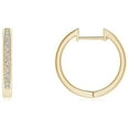 thumbnail image 2 of ANGARA Natural Diamond Hinged Hoop Earrings in 14K Yellow Gold for Women (Size-0.9mm| Color-I-J| Clarity-I1-I2) | April Birthstone, Anniversary, Jewelry Gift for Women | Natural Diamond Earrings, 2 of 10