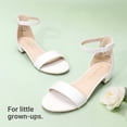 thumbnail image 6 of DREAM PAIRS Girls' Strappy Flat Sandals, Elegant T-Strap Summer Dress Shoes with Metallic Ball Accent, Comfortable Adjustable Ankle Strap Sandals for Little Kid/Big Kid, 6 of 6