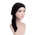 thumbnail image 2 of SPRING PARK Fashion Women Wrinkle Elegant Long Turban Cap Head Wrap Soft Chemo Hat Beanie Adult Muslim Hijab, 2 of 6