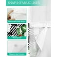 thumbnail image 3 of No Hook Shower Curtain with Snap in Liner, Christmas Red Truck Xmas Tree Black White Plaid Hotel Shower Curtains for Bathroom, Washable Shower Curtain Liner Set with Mesh Top Window, 72”x78”, 3 of 6