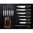 thumbnail image 7 of SYOKAMI Kitchen Knife Block Set, 14 Piece Rotatable Magnetic Block with Sharpener, High Carbon Stainless Steel Knives Sets, 7 of 7