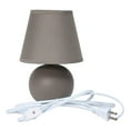 thumbnail image 3 of Ceramic Table Lamps Set - Petite Orb Base Lamps with Drum Shades - Bedside Nightstand Lamps - 2 Pack - Gray, 3 of 9