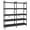 Black, variant on Amadwell 5-Tier Bookshelf with 10 Open Shelves, 47" Freestanding Bookcase, Sturdy Metal Frame, for Living Room, Brown