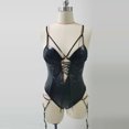 thumbnail image 3 of Bra & Brief Sets Print Leather Underwear Mesh Stitching Temptation Patchwork Underwear, 3 of 6