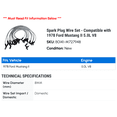 thumbnail image 2 of Spark Plug Wire Set - Compatible with 1978 Ford Mustang II 5.0L V8, 2 of 2