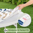 thumbnail image 5 of Vibrant Bohemian Floral Round Tablecloth with Elastic Hem, Fits 52 to 56 Inch Circular Table for Dining Room, Garden Party or Outdoor Picnic, 5 of 7