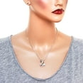 thumbnail image 2 of Giraffe Pendant Necklace Rhinestone Crystal Rhodium Plated 17 Inch Snake Chain J0369, 2 of 3