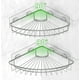 thumbnail image 4 of Juego de 2 estantes de trípode dobles de acero inoxidable SUS304 (plateados) montados en la pared, 4 of 5