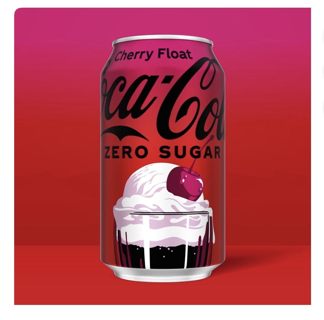 Coca-Cola Zero Sugar Cherry Float Soda Pop Fridge Pack Cans, 12 fl oz, 24 pack