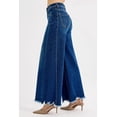 thumbnail image 3 of I AM A FASHION JUNKY RISEN Full Size High Rise Ankle Wide Jeans Plus Size (DARK, 1XL), 3 of 5