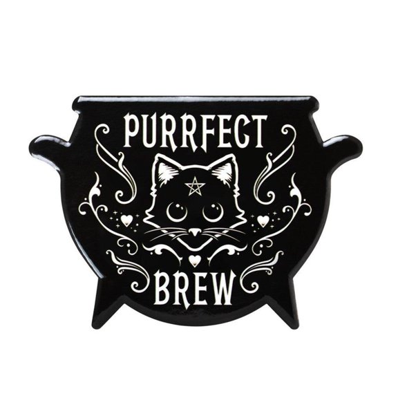 The Vault Ceramic Artwork Purrfect Brew Coaster