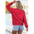 thumbnail image 2 of Casual Women's Racing Red Oversize Reversible Mock Neck Sweatshirt for Everyday Style | XL, 2 of 6