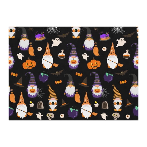Halloween Themed Photography Backdrop 8x6ft - Trick or Treat Candy Pattern with Black Cat and Full Moon