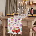 thumbnail image 2 of Table Runners 72 Inches Long Dress Scarves, Easter Eggs Farmhouse Kitchen Table Runner, Coffee Tablerunners, Spring Watercolor Bunny Daisy Truck on Linen 16x72 Inch, 2 of 9