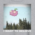 thumbnail image 3 of Invader ZIM - GIR Sitting on Flying Pig - I Want to Believe - Women's Oversized T-Shirt, 3 of 5