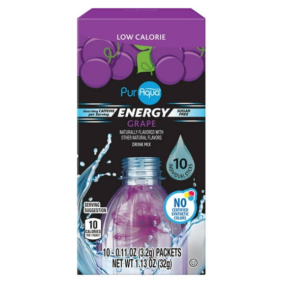 PurAqua Grape Energy Stick, 10 count