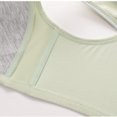 thumbnail image 6 of Women's Comfortable Plus Size Front Button Wireless Wide Shoulder Straps Style Daily Bra For Comfort, 6 of 8