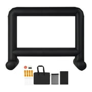 KFFKFF 15FT Inflatable Movie Screen with Storage Bag, 16:9 Projection Screen for Outdoor Events, Backyard Gatherings, and Home Theater
