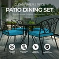thumbnail image 5 of Four Seasons Courtyard Clearwater 5 Piece Stacking Chairs Patio Dining Set, 5 of 6