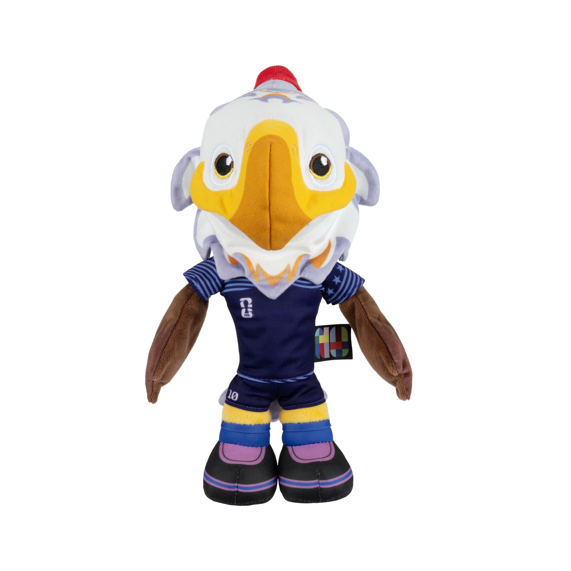 FIFA® World Cup 2026 USA 8-Inch Plush - Official Clutch™ Bald Eagle Mascot with Blue Uniform, Soft Collectible Toy for Fans