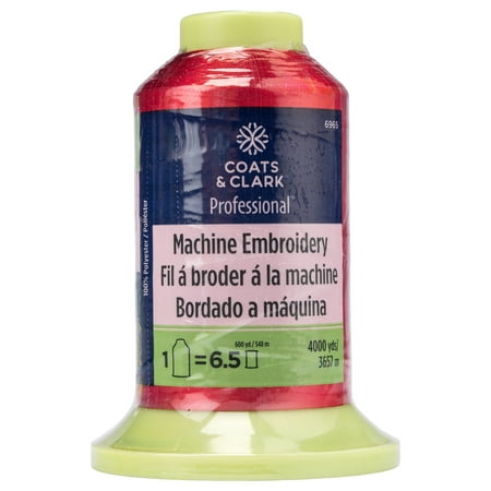 UPC: 0073650050060 | Coats & Clark™ Professional Machine Embroidery Red Polyester Thread 4000 Yards 40 Weight