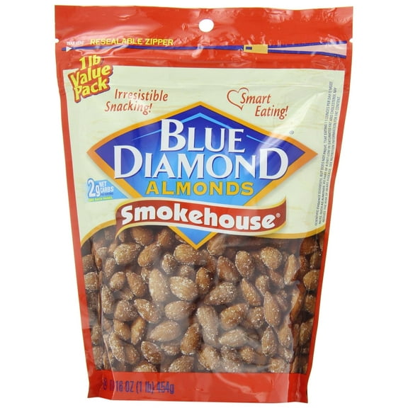 Blue Diamond Almonds Smokehouse, 16-Ounce Bags (Pack of 6)