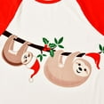 thumbnail image 5 of Matching Family Pajamas Sets Christmas PJ's Santa Sloth Print Top and Pants Bottom 2Pcs Sleepwear, 5 of 9