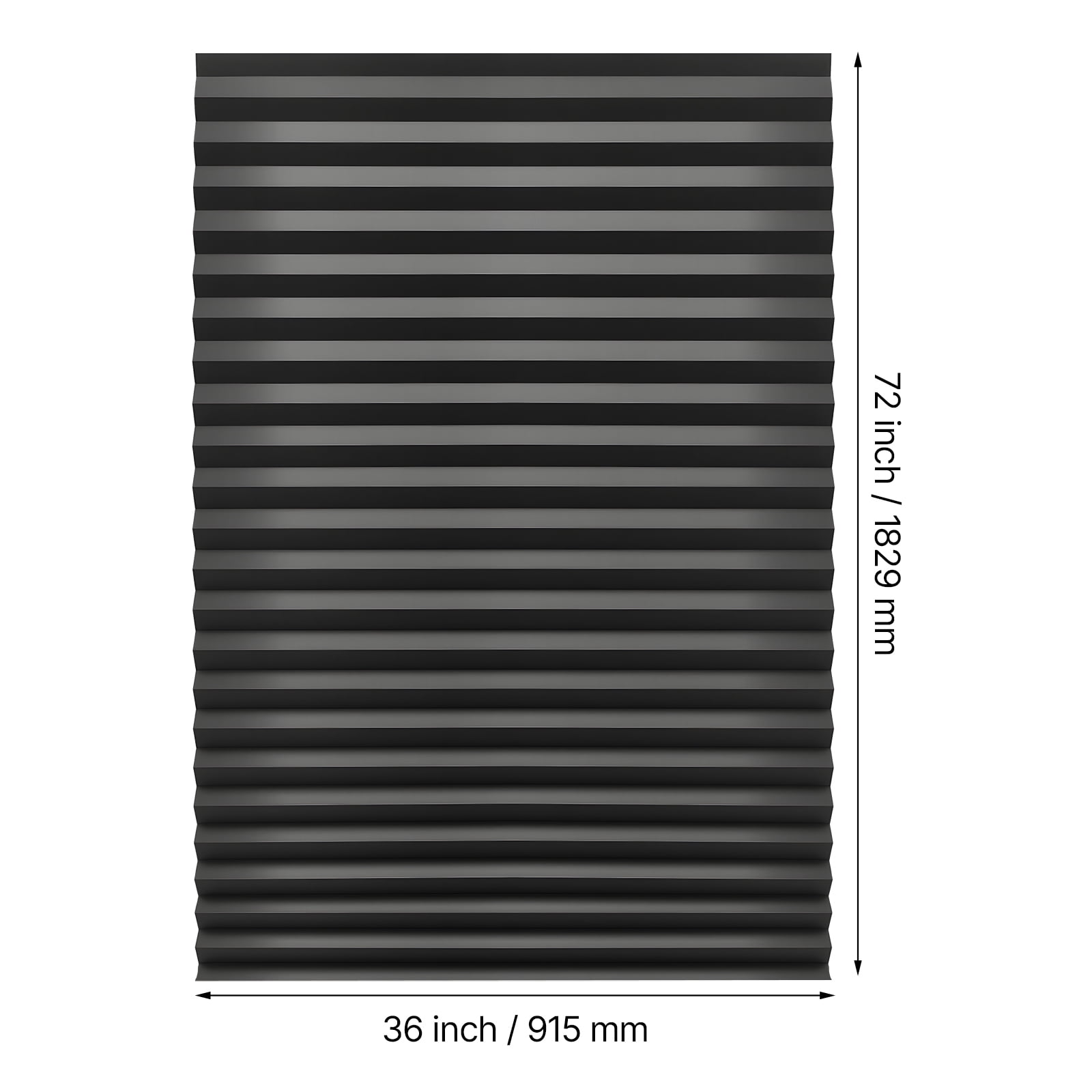 VEVOR Paper Blinds, 6 Pack, 36 in x 72 in, Temporary Blackout Pleated Paper Shades, No Tools No Drilling, Pleated Blinds with Adhesive, Easy to Cut and install, for Indoor Windows, Kitchen, Bedroom