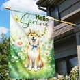 thumbnail image 3 of Shiba Inu Hello Spring Time Flower Floral Nature House Flag 28x40in Double Sided Shibas Dog Lovers Gifts Idea Outdoor Decor - 02031, 3 of 5