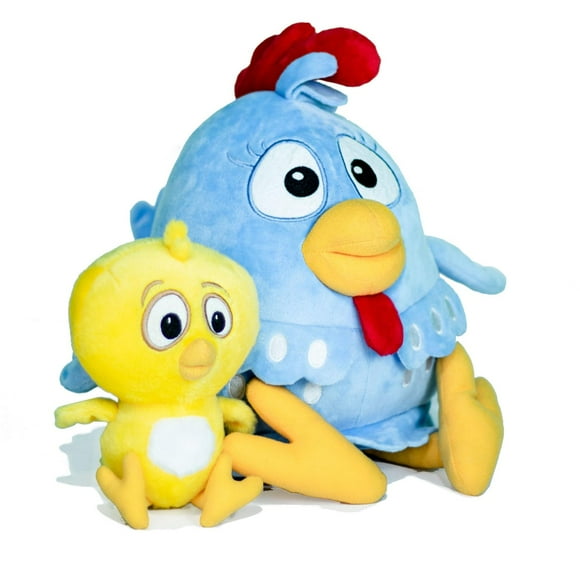 Combo Peluches Oficiales Gallina Pintadita y Pollito Amarillito Didacti Juegos GP-KP1486
