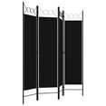 thumbnail image 3 of vidaXL 4-Panel Room Divider Black 160x180 cm, 3 of 5