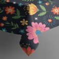 thumbnail image 4 of Pioneer Flower Floral Print Pattern Rectangle Tablecloth 60"x120", Waterproof Polyester Table Cloth, Wipeable Spillproof for Dining Camping Indoor Outdoor, 4 of 6