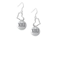 thumbnail image 2 of Delight Jewelry Silvertone Half Marathon Roman Numeral Open Heart French Earrings, 2 of 4
