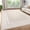 Beige, variant on Washable Area Rug 4x6 Small Living Room Rugs Modern Bordered Soft Dining Room Throw Carpet Low Pile Non Slip Checkered Bedroom Rug Geometric Carpet for Nursery Kitchen Home Office, Taupe