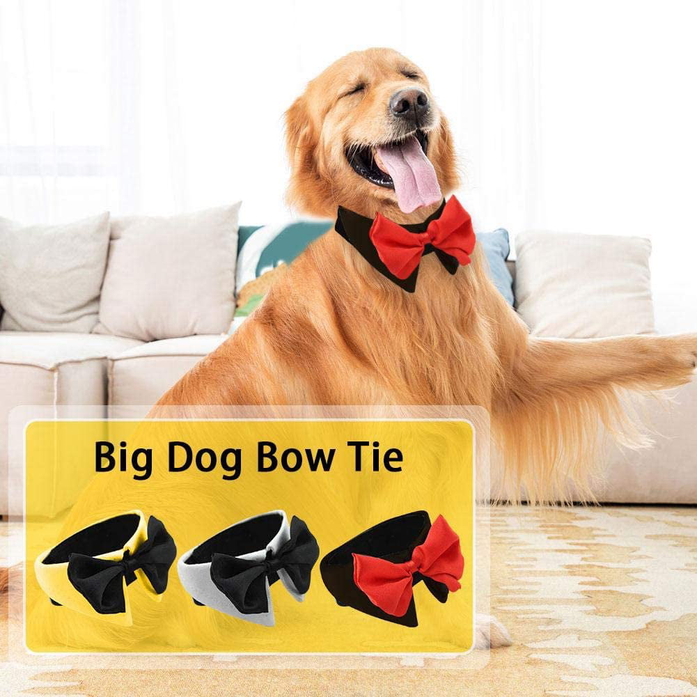 Suitable for Big Dogs. Big Dog Bow Tie,Adjustable Pets Bow Tie Costume Necktie Adjustable Neck Collar for Dogs and Cats,S-Suitable for Puppy;L