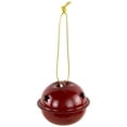 thumbnail image 3 of Snowflakes and Stars Christmas Jingle Bell Ornaments - 1.5" - Burgundy - 12ct, 3 of 7