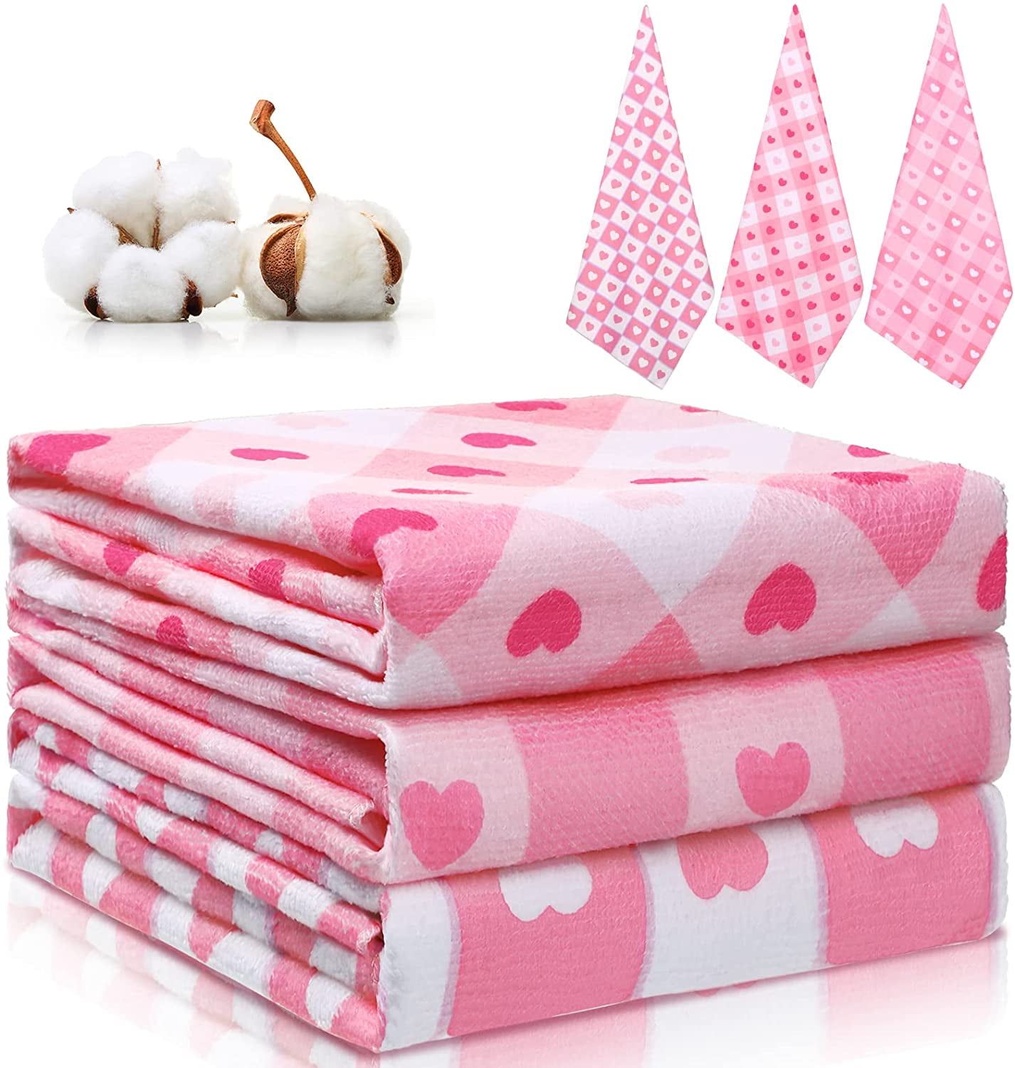 Romantic Truck Heart Balloon Hand Towels 16x30 in Love Car Sweet Travel Bathroom Towel Ultra Soft Highly Absorbent Small Bath Towel Kitchen Dish Guest Towel Mother's Valentine's Day Decorations 
