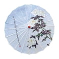 thumbnail image 4 of Paraguas de papel chino engrasado, resistente a la lluvia, versátil, de 82 cm, para decoración de eventos. rosas blancas, 4 of 9