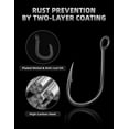 thumbnail image 7 of BLUEWING Wide Gap Jigging Hooks Needle Point Fishing Hooks High Carbon Steel Hooks Extra Sharp Fish Hooks for Freshwater Saltwater Fishing, Size 8/0, 10pcs, 7 of 7