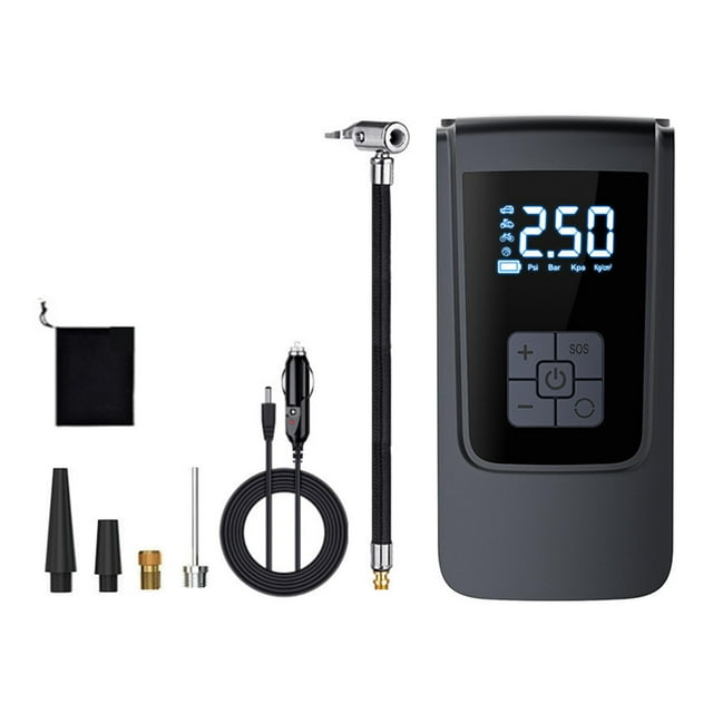Miulika Gonfleur de Pneus Compact Sans Fil Affichage Numérique Pompe à Pneus Filaire Électrique