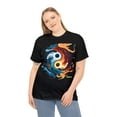 thumbnail image 4 of Unisex Heavy Cotton T-Shirt Colorful Yin Yang Symbol by Joel Lovett 001, 4 of 6