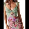 thumbnail image 1 of Vestidos Largos de Verano Y2K con Encaje, Retazos, , Estampado Floral, Escote Corazón, Espalda Descubierta y Abertura para Mujer Verde S, 1 of 7