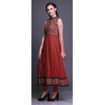 thumbnail image 3 of Bimba Rouge à Lèvres Rouge Tribal Indien Long Kurti pour Femmes Tenue de Soirée Robe Anarkali Kurti Imprimée TTG, 3 of 6