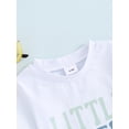 thumbnail image 6 of Toddler Boy Shorts Outfit Letter Print Short Sleeve T-Shirt with TreeCar Print Shorts for Summer, 6 of 10