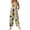 Khaki, variant on Womens Halloween Jumpsuits Pumpkin Skull Halter Backless Spooky Overalls Skeleton Bat Sleeveless Funny Rompers, 2XL