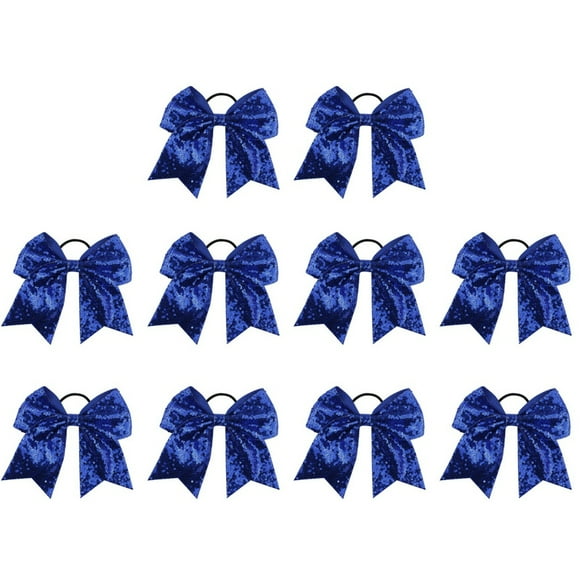 10PCS Large Cheer Bows for Girls,7.8"Handmade Grosgrain Ribbon Hair Accessories for Teen Girls Softball Cheerleader Sports